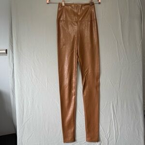 Wilfred Faux Leather Skinny Pants in Brown
